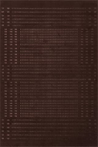 Isolated view of Brown Runner Asbury Plush Textured Washable Rug, showcasing its design