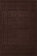 Isolated view of Brown Runner Asbury Plush Textured Washable Rug, showcasing its design
