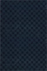 Isolated view of Blue Rectangle Cape May Plush Textured Washable Rug, showcasing its design