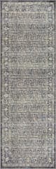 Isolated view of Blue Runner Calvaya Traditional Bordered Washable Rug, showcasing its design