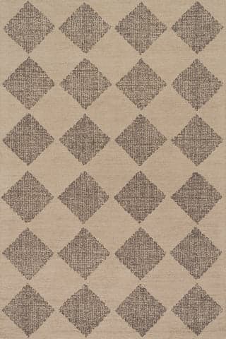 Isolated view of Sand Rectangle Tova Tufted Diamond Rug, showcasing its design