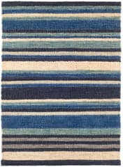 Dover Stripe Handwoven Jute Rug | Blue
