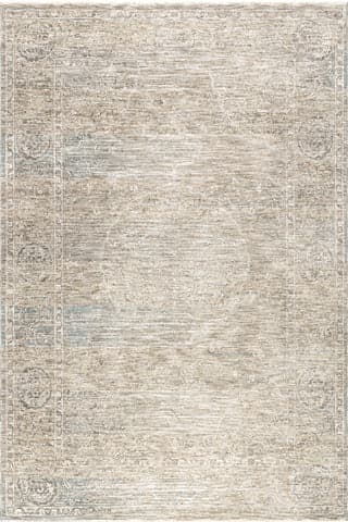 Isolated view of Light Beige Rectangle Katelyn Vintage Rug, showcasing its design