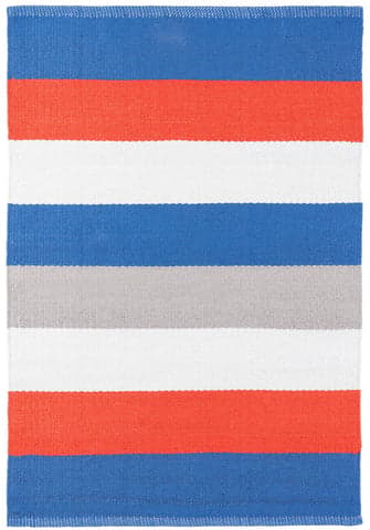 Perry Stripe Handwoven Indoor/Outdoor Rug | Blue