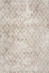 Isolated view of Tan Rectangle Farmline Rustic Diamond Washable Rug, showcasing its design