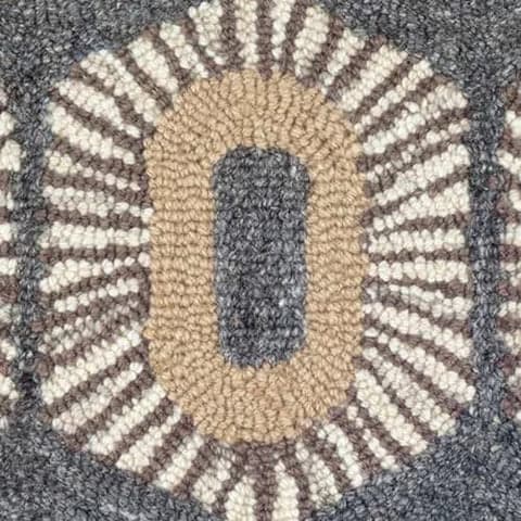 Stowe Hand Micro Hooked Wool Rug Swatch | Blue
