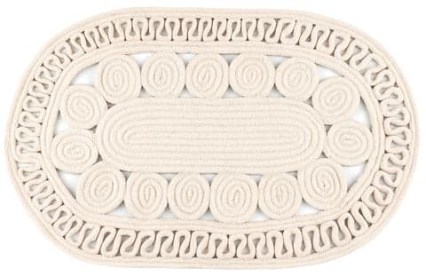 Reef Handwoven Indoor/Outdoor Oval Rug | Ivory