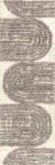 Isolated view of Beige Runner Charlee Textured Arcs Rug, showcasing its design