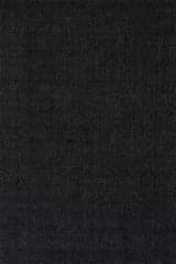 Isolated view of Black Rectangle Crosby Solid Wool Cozy Rug, showcasing its design