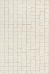 Isolated view of Cream Round Spring Lake Plush Textured Washable Rug, showcasing its design