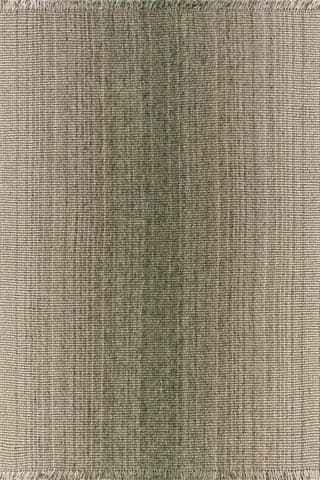 Isolated view of Green Rectangle Tatum Ombre Jute-Blend Rug, showcasing its design