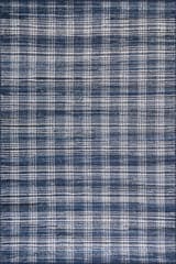 Denim Plaid Machine Washable Rug | Blue