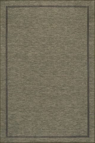 Isolated view of Green Rectangle Hanover Modern Bordered Washable Rug, showcasing its design