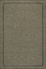 Isolated view of Green Rectangle Hanover Modern Bordered Washable Rug, showcasing its design