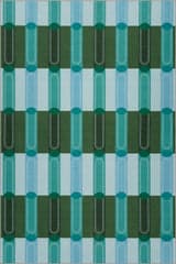 Isolated view of Multicolor Rectangle Verdant Columns Striped Washable Rug, showcasing its design
