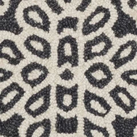 Temple Hand Micro Hooked Wool Rug Swatch | Charcoal