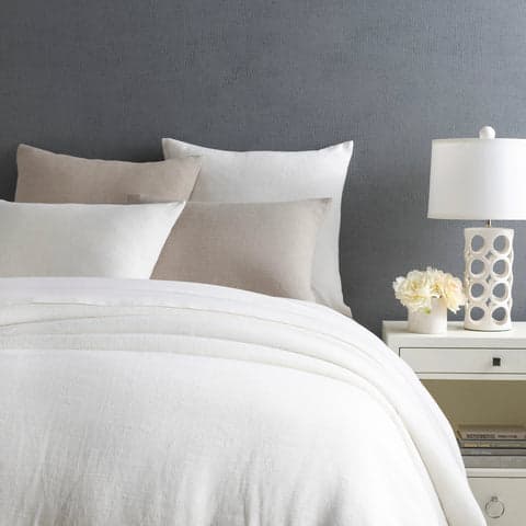 Stone Washed Linen Duvet Cover | White