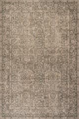 Isolated view of Green Rectangle Corali Traditional Vintage & Distressed Rug, showcasing its design