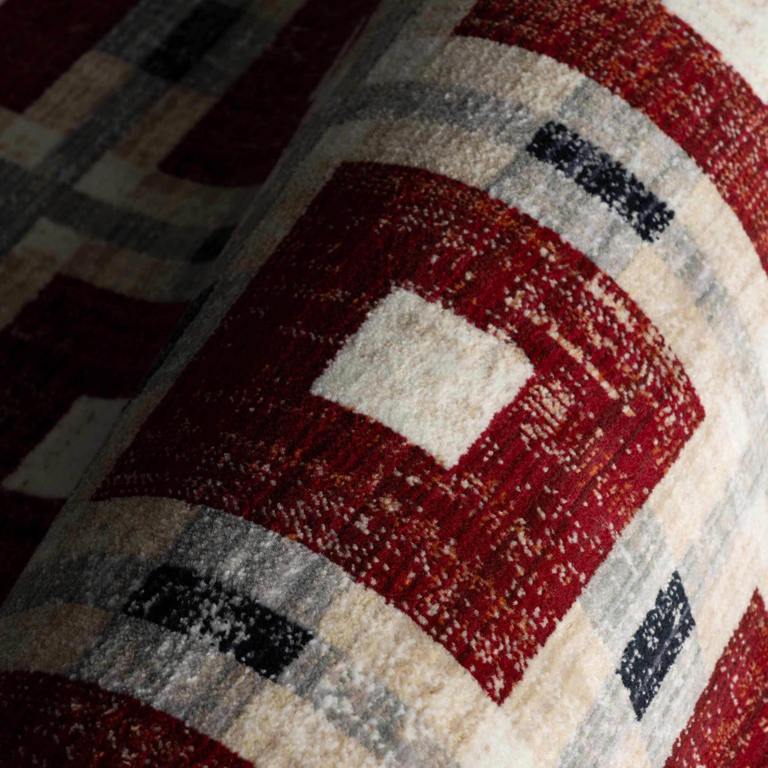 Sorelle Modern Plaid Rug | Red – Rugs USA
