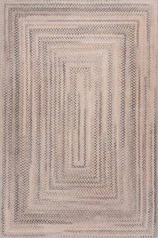 Isolated view of Natural Rectangle Ebonelle Bordered Bohemian Washable Rug, showcasing its design