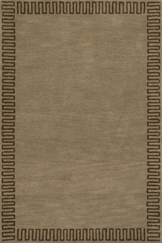 Isolated view of Brown Rectangle Taya Modern Bordered Rug, showcasing its design