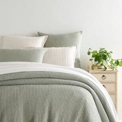 Pick Stitch Matelasse Coverlet | Evergreen