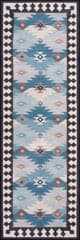 Isolated view of Blue Runner Jasdin Southwestern Washable Rug, showcasing its design