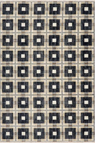 Isolated view of Navy Rectangle Sorelle Modern Plaid Rug, showcasing its design