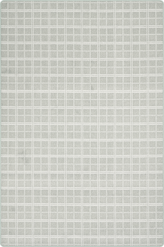 Isolated view of Pale Blue Rectangle Mallard Plaid Ridged Custom Rug, showcasing its design