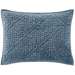 Parisienne Velvet Quilted Sham | Slate