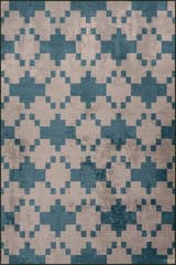 Isolated view of Multicolor Rectangle Tilana Southwestern Geometric Washable Rug, showcasing its design