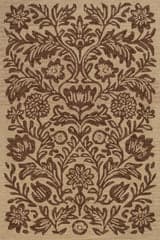 Isolated view of Brown Rectangle Ayloh Transitional Floral and Paisley Rug, showcasing its design