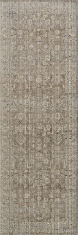 Isolated view of Brown Runner Maelira Traditional Woven Floral Indoor/Outdoor Washable Rug, showcasing its design