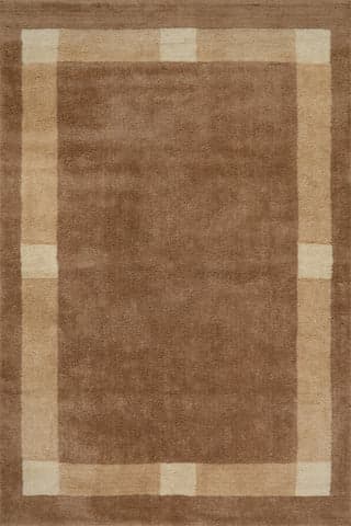 Silja Bordered Rug | Brown