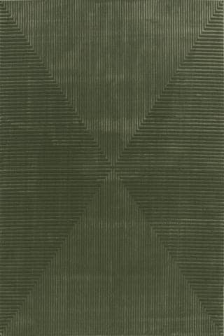 Isolated view of Green Rectangle Serentha Diamond Plush Textured Washable Rug, showcasing its design