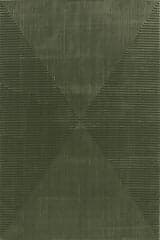 Isolated view of Green Rectangle Serentha Diamond Plush Textured Washable Rug, showcasing its design