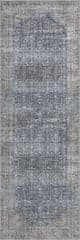 Isolated view of Blue Runner Zella Vintage & Distressed Washable Rug, showcasing its design