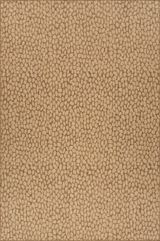Isolated view of Brown Rectangle Lindra Modern Animal Print Indoor/Outdoor Rug, showcasing its design