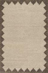 Isolated view of Brown Rectangle Hazella Modern Bordered Rug, showcasing its design
