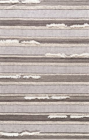 Isolated view of Brown Rectangle Tribal Chevron Stripes Rug, showcasing its design
