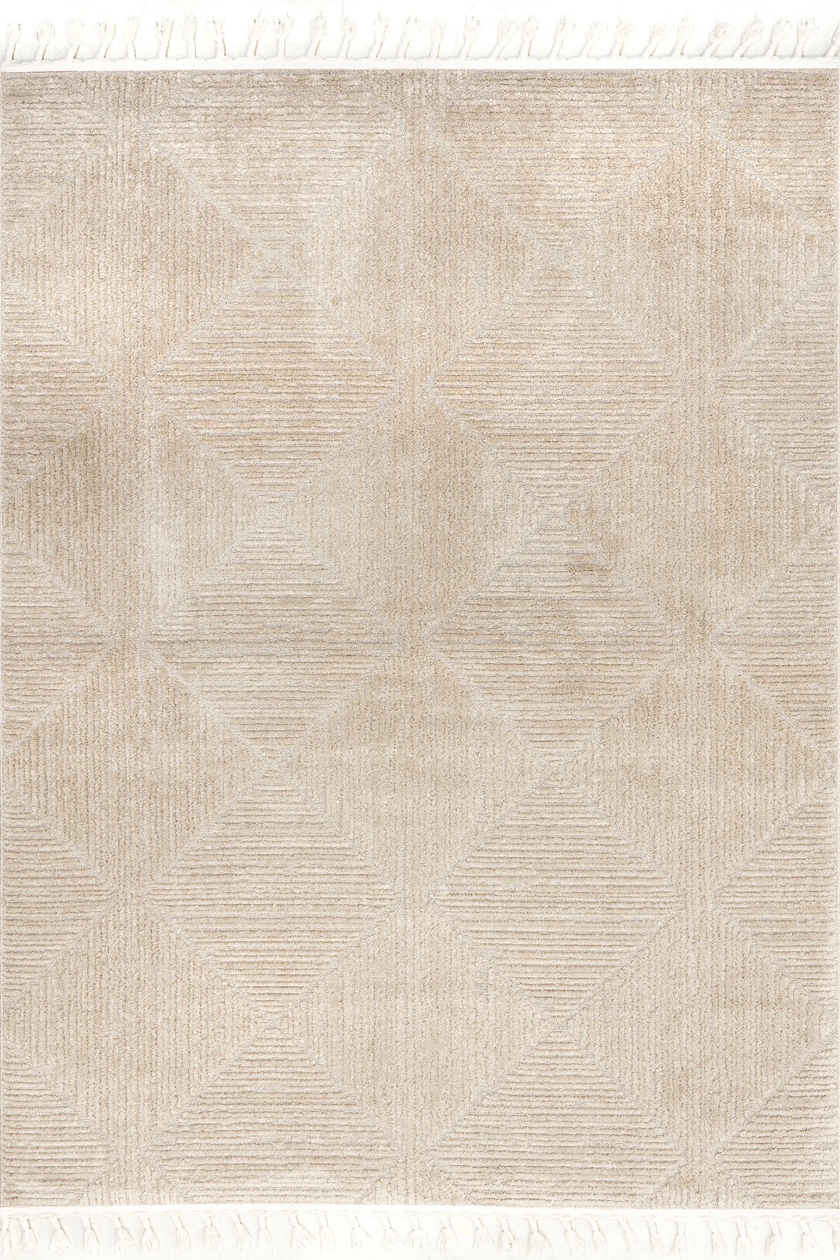 Shafali Tiled Trellis Rug | Beige