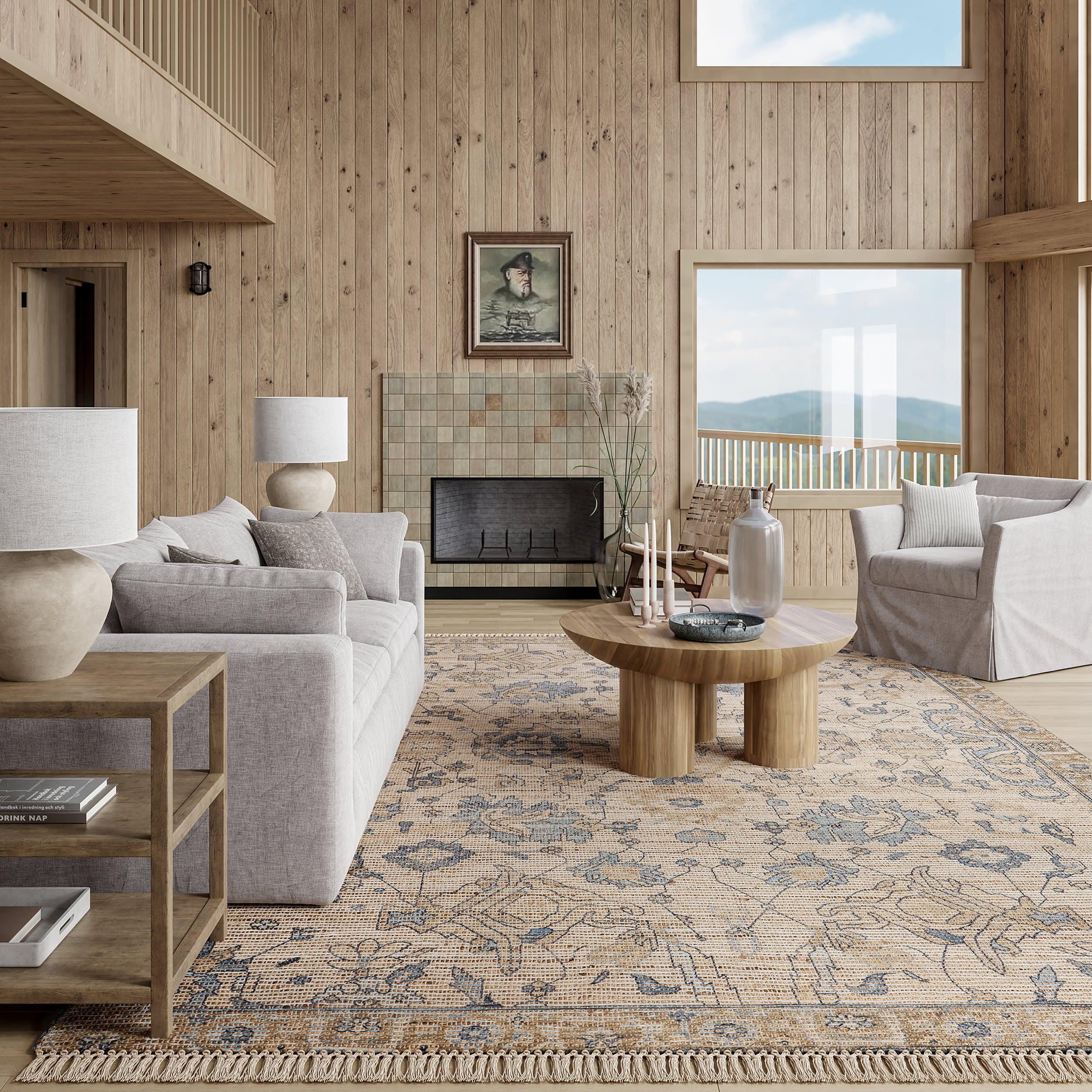 Marigold Tasseled Rug | Sand – Rugs USA