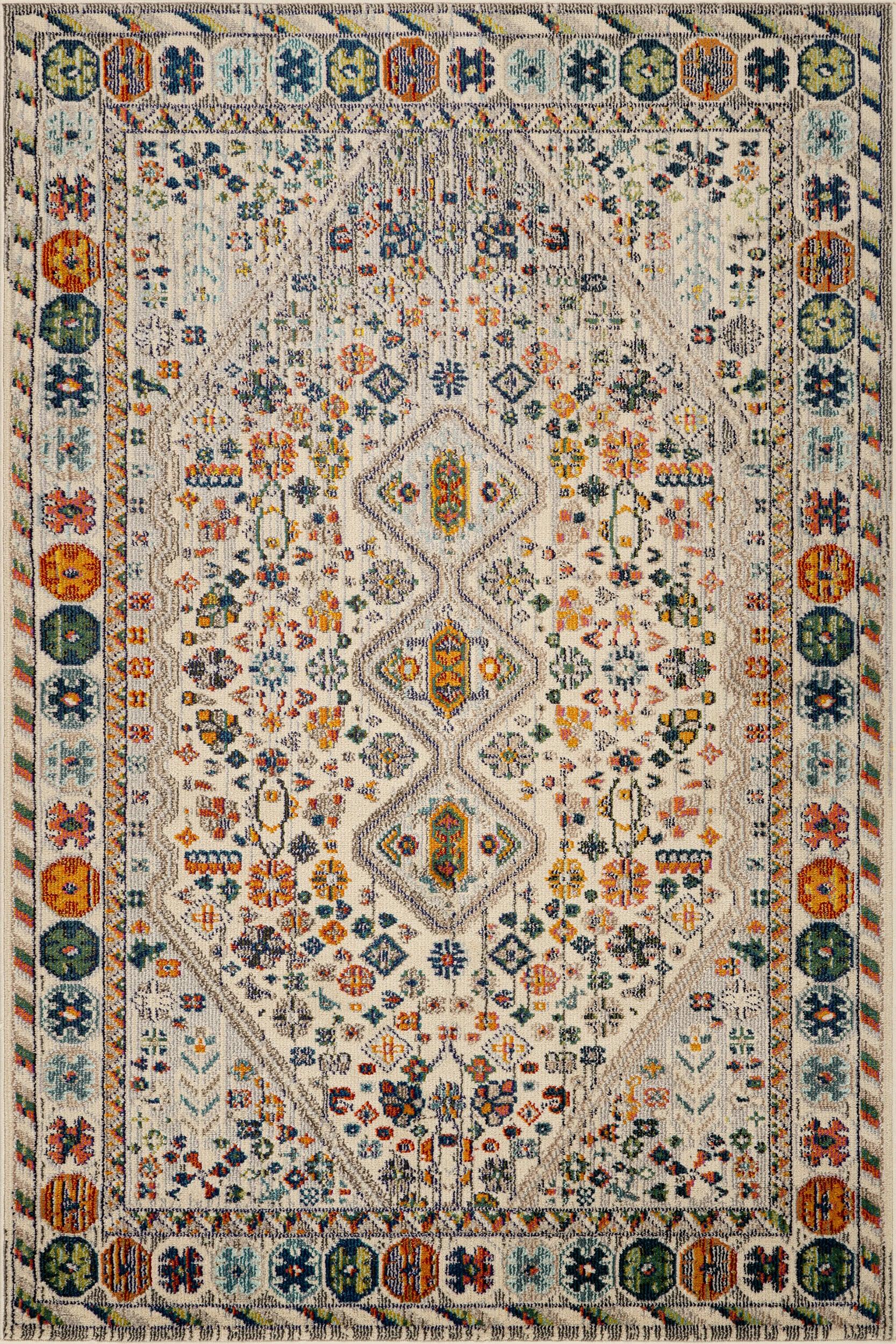 Vibrant Meadow Rug | Ivory Multicolor 6'7" x 9'