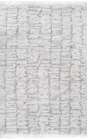 Isolated view of Grey Rectangle Striated Abstract Rug, showcasing its design