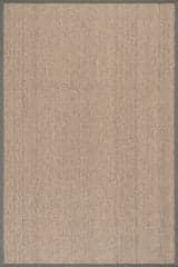 Isolated view of Brown Rectangle Patricia Jute and Wool Rug, showcasing its design