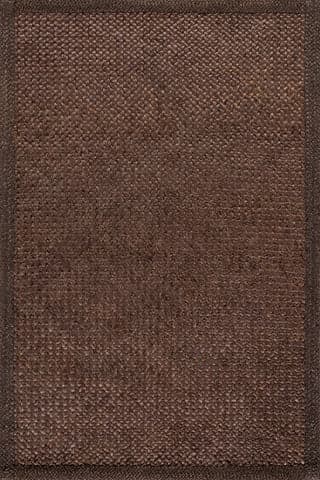 Thale Textured Handmade Jute Rug | Chocolate Brown