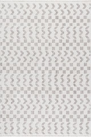 Isolated view of Ivory Rectangle Aliyah Geometric Rug, showcasing its design