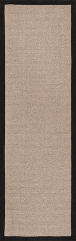 Isolated view of Black Runner Cordelia Sisal Rug, showcasing its design
