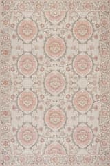 Isolated view of Ivory Rectangle Lomia Traditional Vintage Medallion Area Rug, showcasing its design