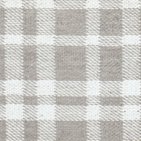 Tattersall Handwoven Indoor/Outdoor Rug Swatch | Grey